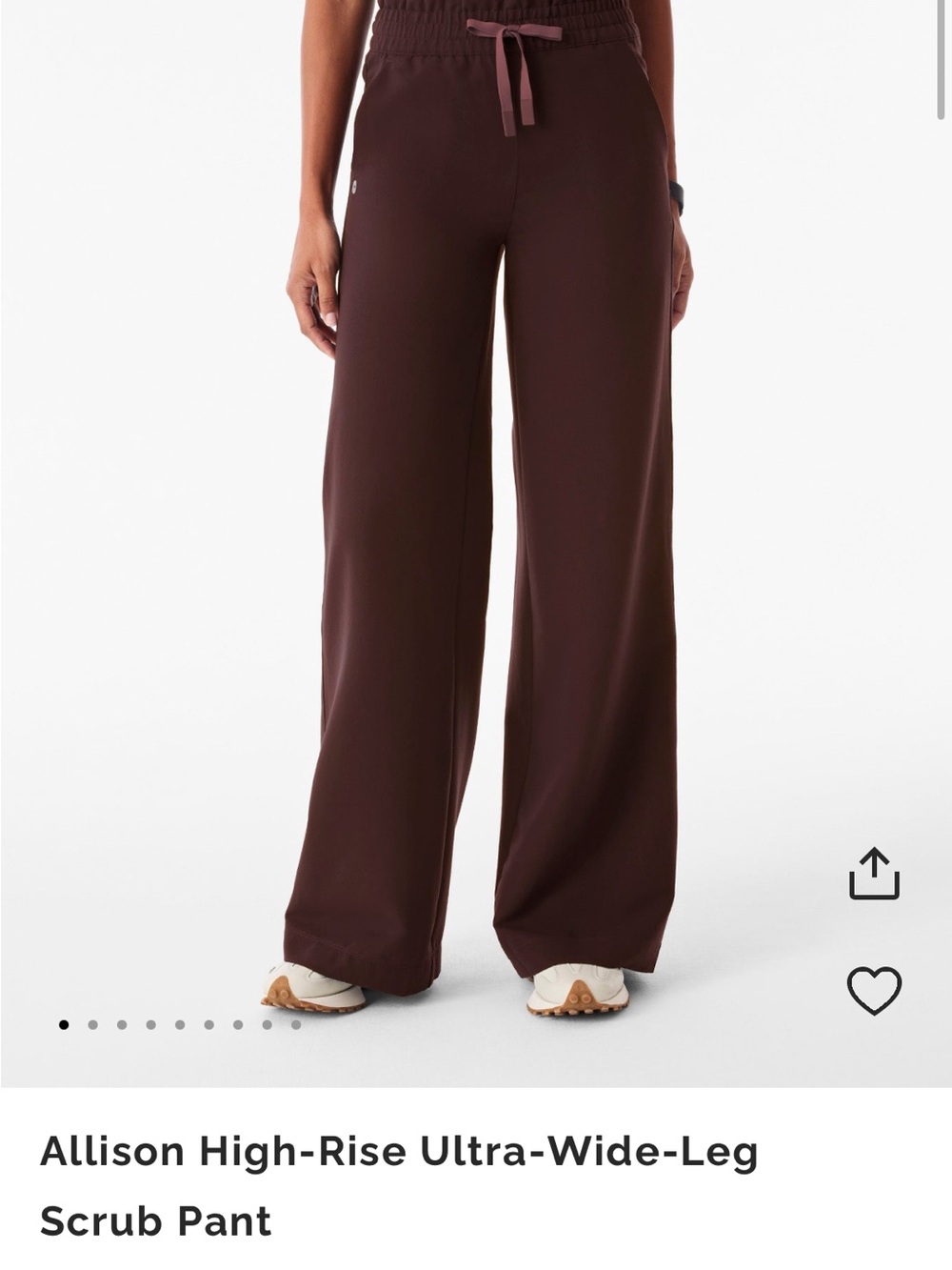 Figs Espresso ☕️ Allison High-Rise Ultra-Wide-Leg Scrub Pant